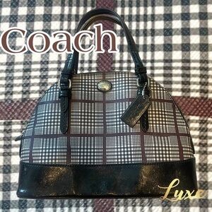 💎EUC💎 COACH F33319 Peyton Glen Plaid Mini Cross-body Dome Satchel